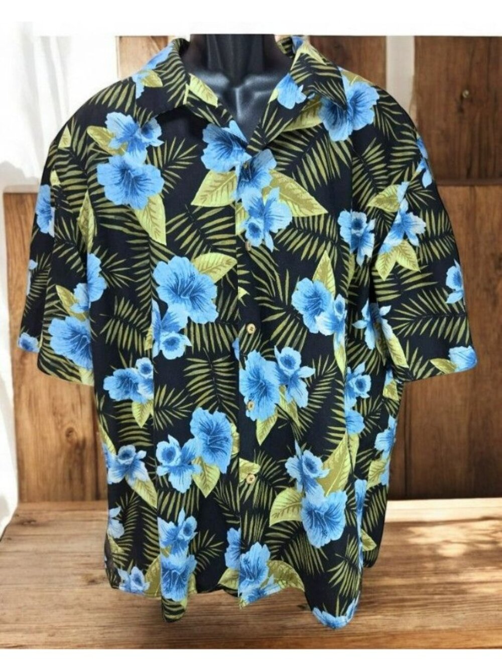 Pussers West Indies Hawaiian Silk Blend Shirt Size Large